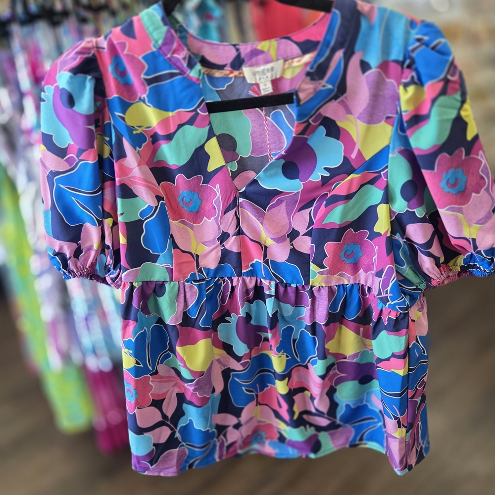 Umgee Multicolor Floral Blouse